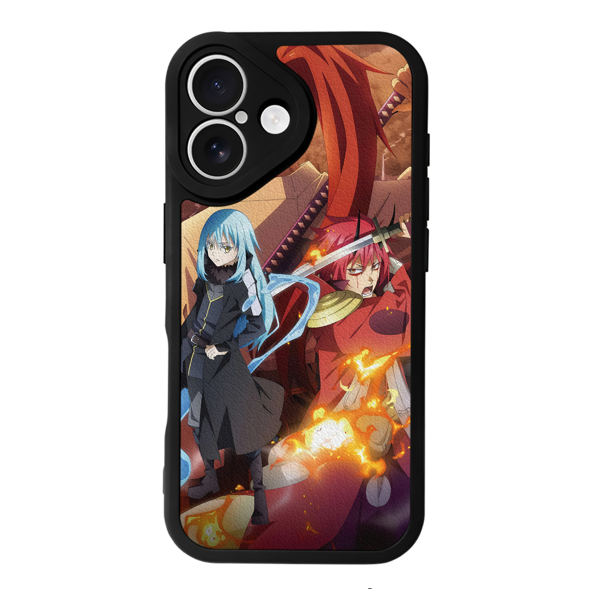 （画像用） 転スラ Regarding Reincarnated to Slime 【iPhone 16シリーズ対応】シリコンスマホケース（レザー調） 材質：シリコン